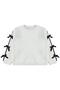 10-13 Year Old Tracksuit Set with Bow Detail - Ecru - 3