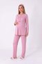 Maternity Pajama Set with Robe, 3-Piece Set, with Bow and Lace Details, Buttoned, Nursing-Friendly. - 2