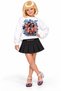 Girl's Sweatshirt with Manifest Print, 3-Ply Fabric + Manifest-Inspired Yellow Wig + Sequined Hat + Face Mask (the Print Is Washable and Can Withstand Drying). - 2