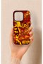 iPhone 16 Pro Compatible Silicone Case with a Göztepe-Themed Pattern.