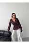 Hooded Zippered Sweatshirt Jacket with Trimmed Details - 4
