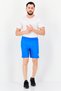 Men Regular Fit Brand Logo Training Shorts, Blue - 4
