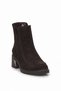 D26Kb-1990 Women's Genuine Leather Heeled Boots, Brown. - 2