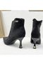 26K416-1 Premium Embellished Heel Classic Women's Boots - 6