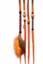 Handmade Wet Rasta Hair Accessory Set of 4 – Yellow Brown, with Bead Details, Approximately 45 Cm. - 2