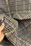 Beige Coffee Collar Velvet Plaid Jacket with Pockets Per9848 - 6