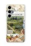 Samsung Galaxy A27 Compatible Transparent Phone Case with Van Gogh Art Design.