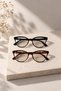 ASTRO - 2-Piece Set: Leopard and Black/Blue Light-Protective Glasses, Optically Compatible Frame, Screen Protector, Spacer, 50 Width, 140 Height, 40 - 2