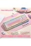 لوحة مفاتيح ميكانيكية لاسلكية C98 بتصميم كعكة لطيفة (لون بيج، مفتاح Milk V2) - 6