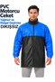 Windproof and Waterproof Seamless Pvc Motorcycle Jacket/Raincoat.