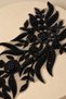 Beaded and Sequin Embellished Floral Leaf Motif Lace Applique - 2