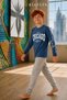 Boys' Pajama Set, 100% Cotton Interlock, Long-Sleeved Winter Pajamas for Children, Ages 6-15. - 4