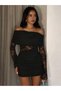Rochie mini, negru - 5