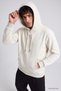 Ecru Standard Fit Basic Men's Sweatshirt - 88513 - 2