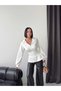 Hooded Zippered Sweatshirt Jacket with Trimmed Details - 4