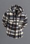 Men's Hooded Plaid Blue Lumberjack Shirt with Double Pockets - 4