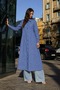 Women's Striped Navy Blue Shirt Dress - 4