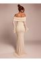 Rochie maxi, crem - 2