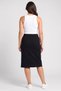 Women Solid Midi Skirt, Black - 4