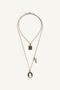 Brand Model Multi-Book and Lock Charm Necklace - 3