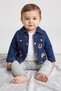 Toddlers Boy Embroidered Long Sleeve Denim Jacket, Navy