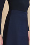 Navy Blue Flared Skirt - 4
