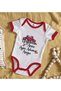 BK Kids "We're Both in Love with the Same Guy" Printed Red Baby Bodysuit-1 - 2