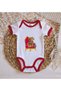 BK Kids Red Baby Bodysuit with King Design - 1 (0-3 Months) - 3
