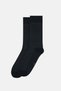 Black Men's Mini Bamboo Socks with a Checkered Pattern.