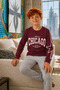 Boys' Pajama Set, Teen Pajama Set, 100% Cotton, Winter Interlock Fabric, Long-Sleeved Pajamas. - 3