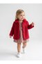Girls' Plaid Dress with a Bow Detail and Tweed Jacket with a Fur-Trimmed Collar Set - 4