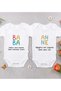 Bk Kids Mother-Father Design 2-Piece Baby Bodysuit Set - 5, Mother's Day Gift, Father's Day Gift.