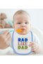 BK Kids "Rad Like Dad" Design Blue Baby Bodysuit and Bib Gift Set-1, 12–18 Months - 4