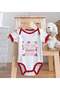 BK Kids "Auntie's Honey Lokum" Design Red Baby Bodysuit and Bib Gift Set-1 6 - - 4