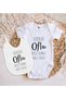 Bk Kids – White Baby Bodysuit and Bib Gift Set with Eye-Catching Design – 1, for 0-3 Months. - 2