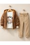 Boys' Authentic Hooded Jacket Sweatshirt and Pants 3-Piece Winter Set - 2