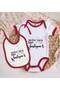 BK Kids "I Miss My Aunt" Design Red Baby Bodysuit and Bib Gift Set-1, 9–12 Months - 2