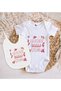 BK Kids "Auntie's Honey Lokum" Design White Baby Bodysuit and Bib Gift Set - 1, Ages 6–9 Months - 2