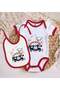Bk Kids Cute Driver-Themed Red Baby Bodysuit and Bib Gift Set - 1, for Ages 0-3 Months. - 2
