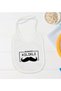 Bk Kids White Baby Bodysuit and Bib Gift Set with a Father-Themed Design - 1, for 0-3 Months. - 4