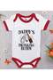 BK Kids "Daddy's Drinking Buddy" Design Red Baby Bodysuit-2, 0-3 Months