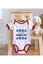Bk Kids Mashallah Design Red Baby Bodysuit - Size 2, 0-3 Months. - 4
