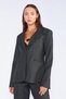 Women's Anthracite Single-Button Fleto Wool-Effect Blazer with Pockets. - 5