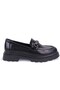 Dza07-90849 Black Patent Leather Casual Loafer Women's Shoes. - 2