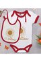 BK Kids "My Sunshine" Design Red Baby Bodysuit and Bib Gift Set-1, 12–18 months