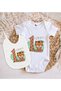 Bk Kids 1-Year-Old Designed White Baby Bodysuit and Bib Gift Set - 2, 0-3 Months. - 2