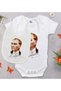 Bk Kids Atatürk-Themed White Baby Bodysuit and Bib Gift Set - 15, for Ages 0-3 Months.