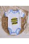 BK Kids "I Want It, Let the Fun Begin" Printed Baby Blue Baby Bodysuit-1, 0-3 Months - 3