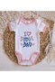 BK Kids "I Love You Dad" Design Pink Baby Bodysuit-1, 3–6 Months - 3