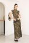 Padded Patterned Dress - 6
